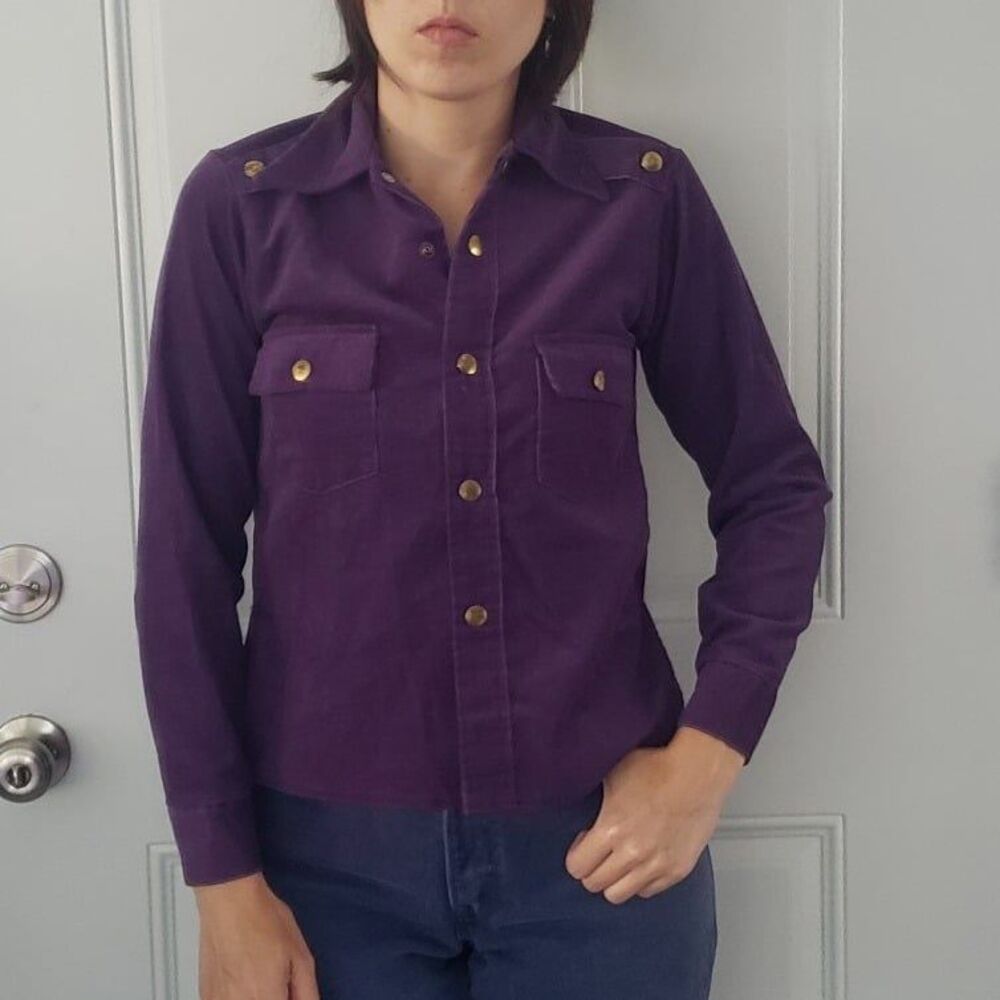 70s(?) Purple Corduroy‎ Shacket